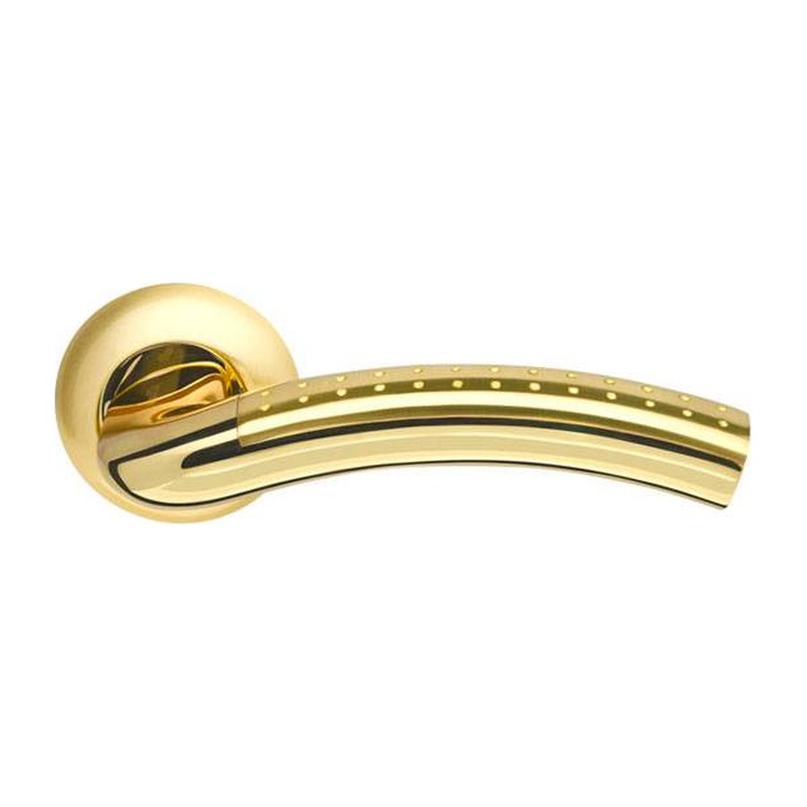 Дверная фурнитура Ручка ( Армадилло) раздельная R.LD54.Libra26 (Libra LD26) SG/GP-4 — Матовое — Золото/золото