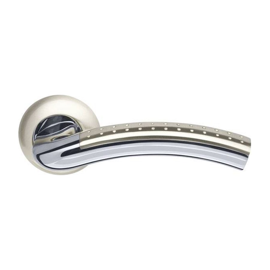 Дверная фурнитура Ручка ( Армадилло) раздельная R.LD54.Libra26 (Libra LD26) TECH (кв. 8х140) SN/CP-3 — Матовый никель/хром