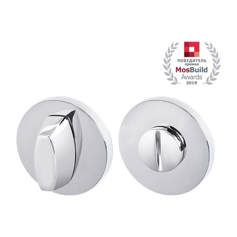 Дверная фурнитура Ручка поворотная WC-BOLT BK6 URS CP-8 — Хром