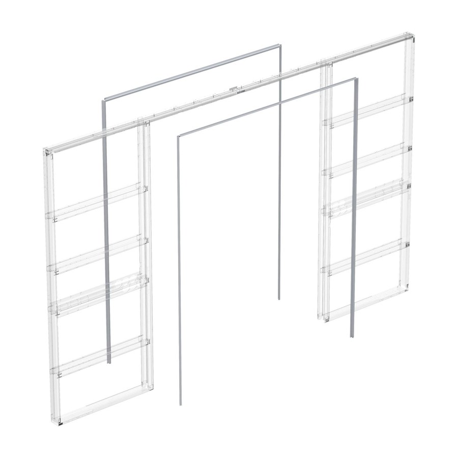 Комплект для обрамления пенала для двухстворчатой двери SLD.Comfort-PENAL frame 1800/2900 AL
