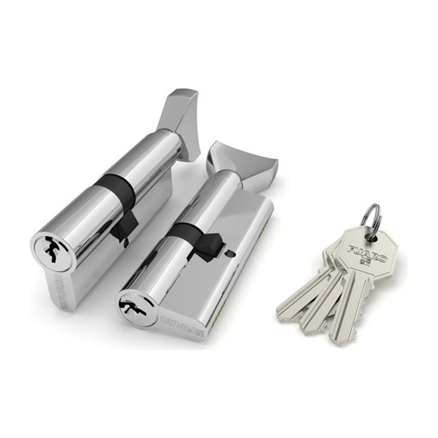 Цилиндровый механизм (100 CM/80) 1000CMKnob80(35+10+35) CP хром 3Key с вертушкой