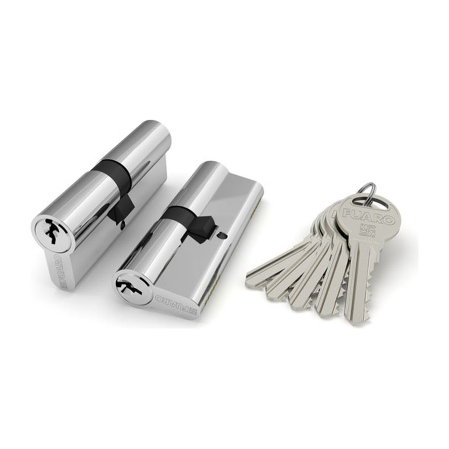 Дверная фурнитура Цилиндровый механизм (R300/60) R3000Key60(25+10+25) CP хром 5Key
