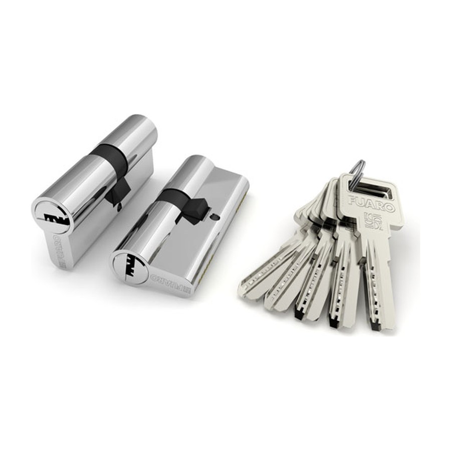 Дверная фурнитура Цилиндровый механизм (R600/60) R6000Key60(25+10+25) CP хром 5Key