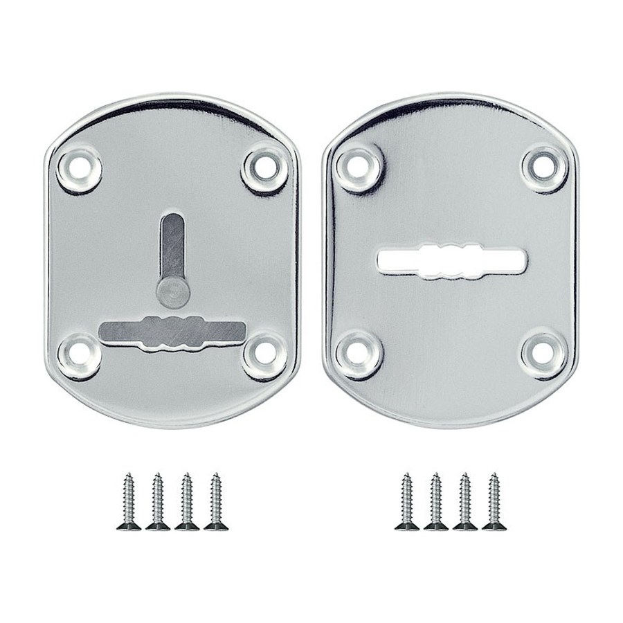 Дверная фурнитура Накладка на сувальдный Замок Fuaro (Фуаро) ESC.S-lift+S/OV.set (ESC021) с шторкой CP хром (2шт.)