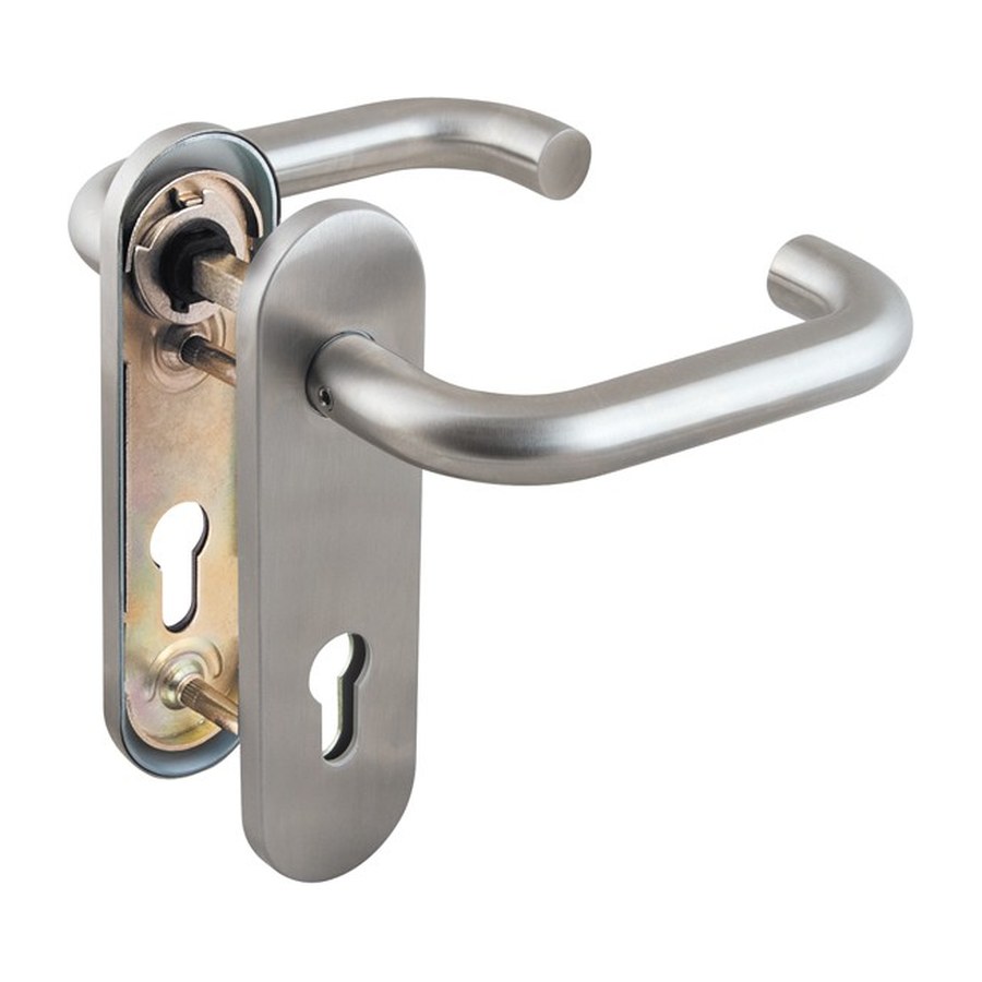 Дверная фурнитура Ручка дверная FP.DH72.0433 SS 304 (DH-0433 SS 304) с пружиной,нержавейка 304, Квадрат Fuaro (Фуаро) 9×140 мм
