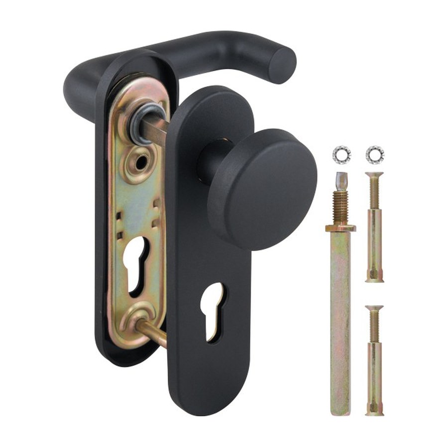 Ручка дверная FP.DH72.043P-KNOB NE (DH-043P-KNOB NE), нейлон, Квадрат Fuaro (Фуаро) 9×90 мм, BL-24 черный