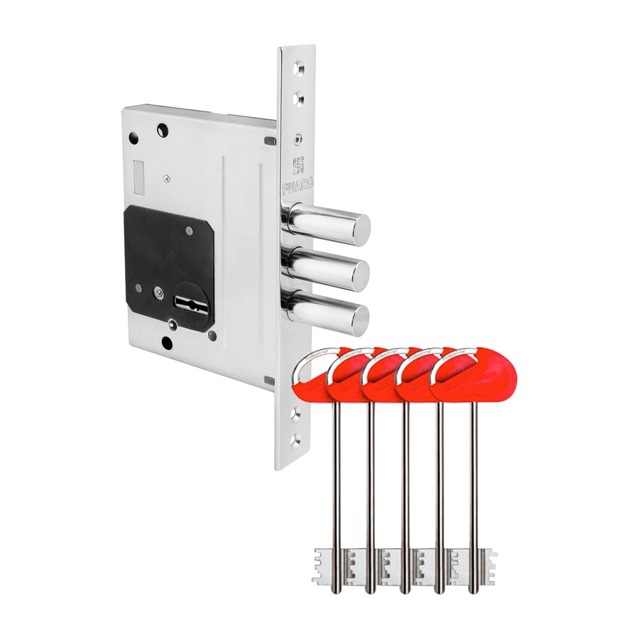 Замок врезной сувальдный MDV25/S-60.00.3R16 5key (5 ключей)