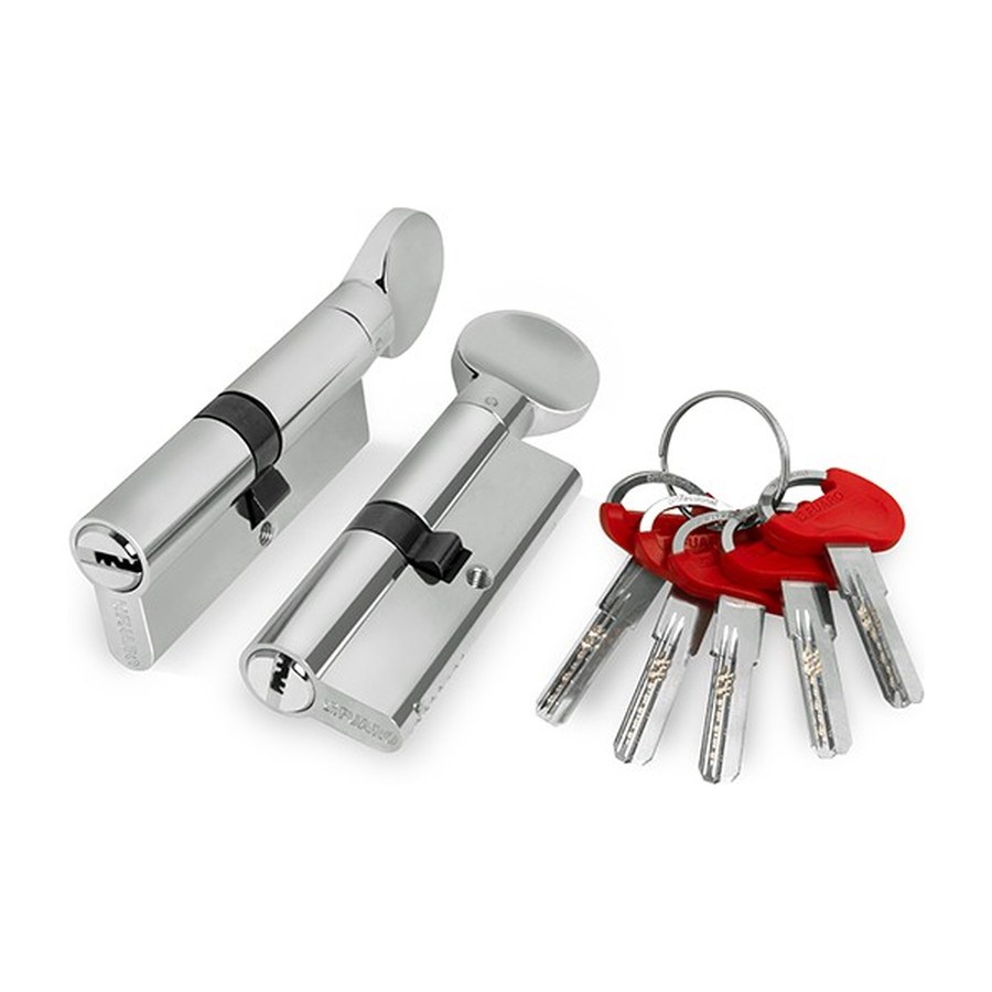Дверная фурнитура Цилиндровый механизм (D-PRO502/110) D-PRO5002Knob110(45+10+55) CP хром 5Key