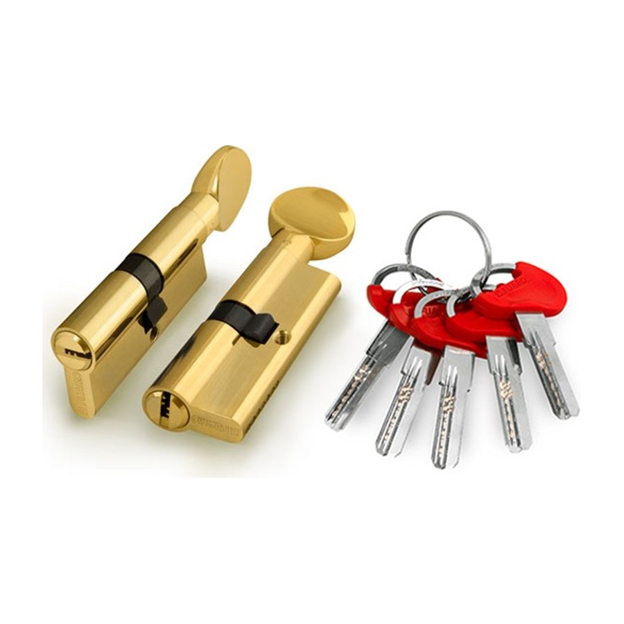 Цилиндровый механизм (D-PRO502/70) D-PRO5002Knob70(30+10+30) PB латунь 5Key