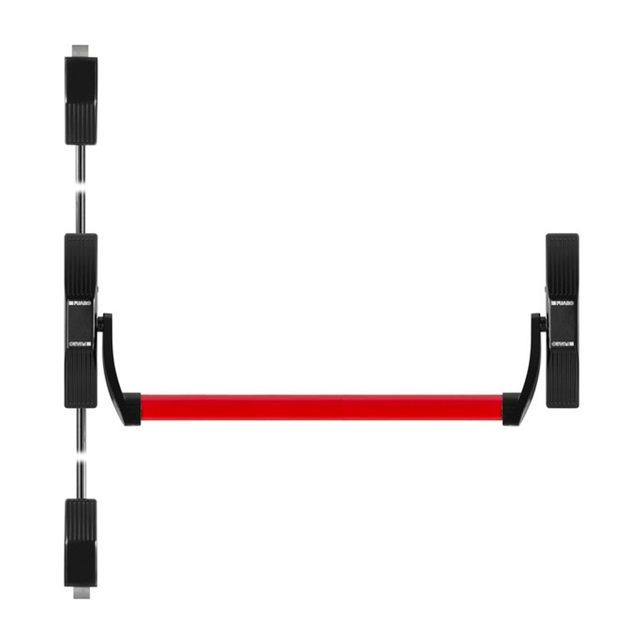 Ручка -штанга нажимная AP.1700C push-bar (ANTI-PANIC 1700С) с тягами для двухстворчатых дверей