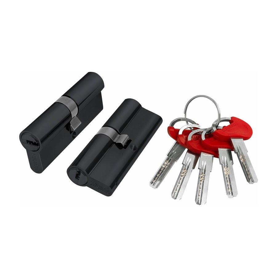 Цилиндровый механизм (D-PRO500/70) D-PRO5000Key70(30+10+30) BL черный 5Key