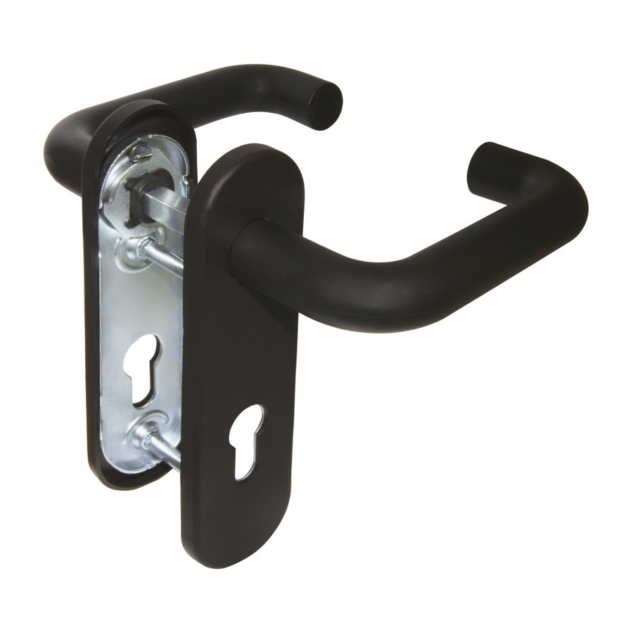 Ручка дверная FP.DH172.0433 NE (DH-0433 NE) (9×130) с пружиной BL-24 черный