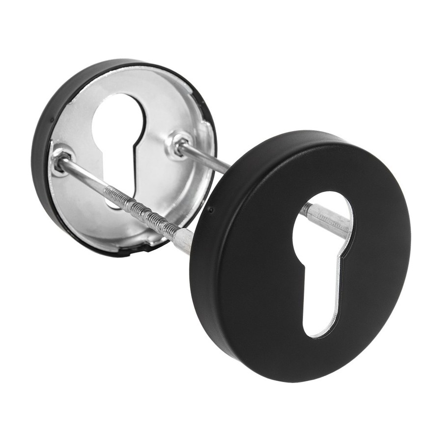 Дверная фурнитура Накладка под цилиндр ET.R.DSS201-02 (DSS-02-ET) (INOX 201) BLACK