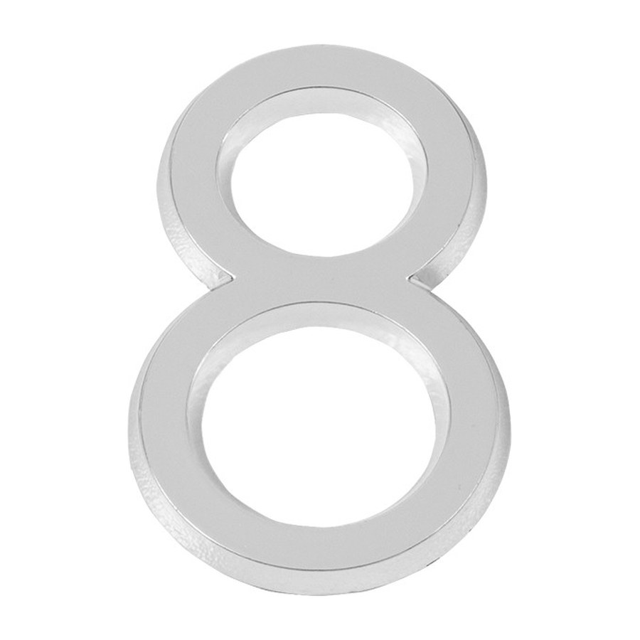 Дверная фурнитура Цифра “8” самоклеящаяся ABS (50х37) (FUARO) CP хром