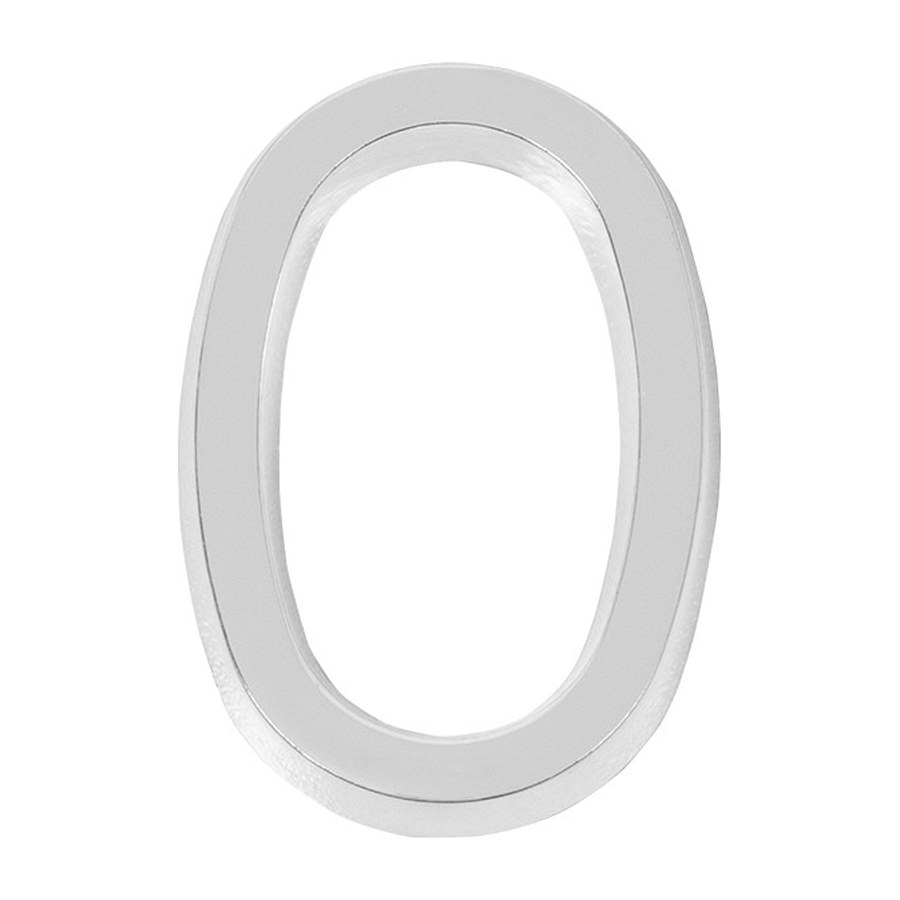 Цифра “0” самоклеящаяся ABS (50х37) (FUARO) CP хром