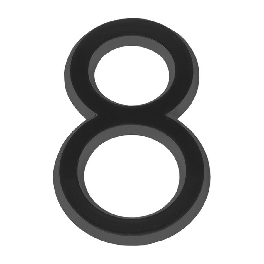 Цифра “8” самоклеящаяся ABS (50х37) (FUARO) BL черный