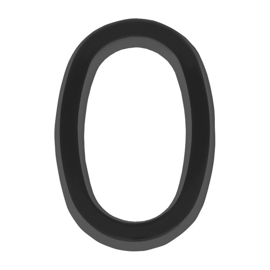 Цифра “0” самоклеящаяся ABS (50х37) (FUARO) BL черный