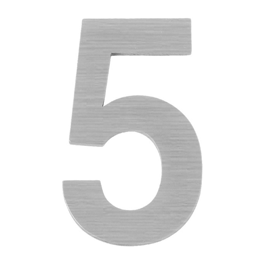 Дверная фурнитура Цифра “5” самоклеящаяся SS304 (50х30) (FUARO) SSC сатинированный хром