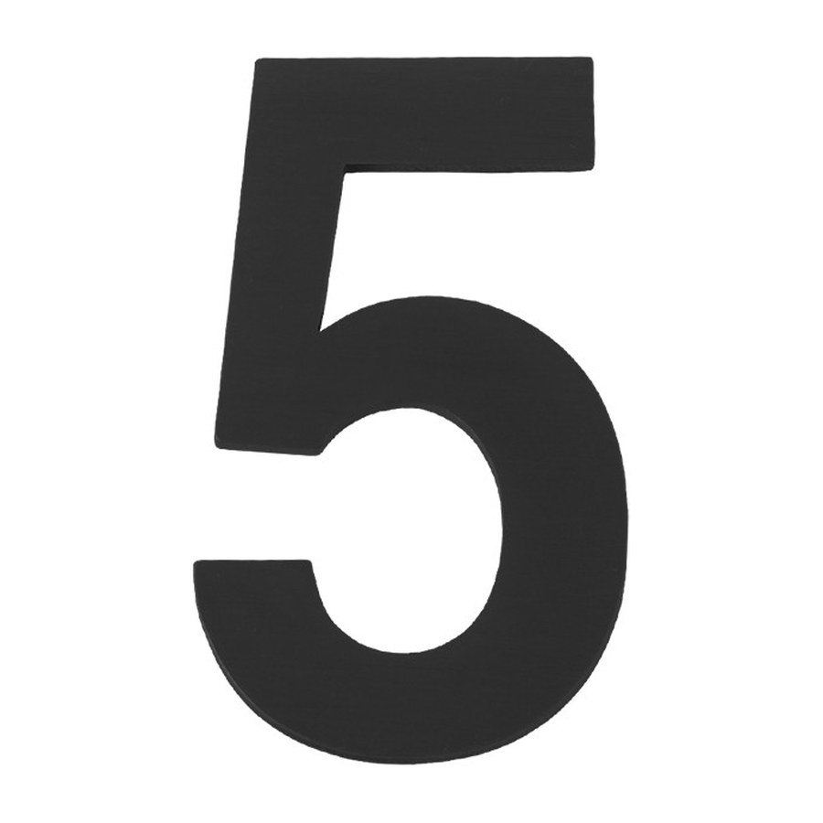 Дверная фурнитура Цифра “5” самоклеящаяся SS304 (50х30) (FUARO) BL черный