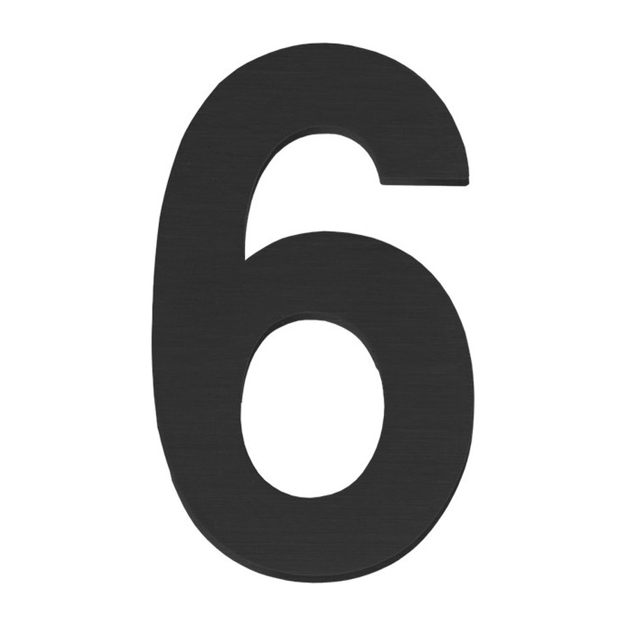 Цифра “6” самоклеящаяся SS304 (50х30) (FUARO) BL черный