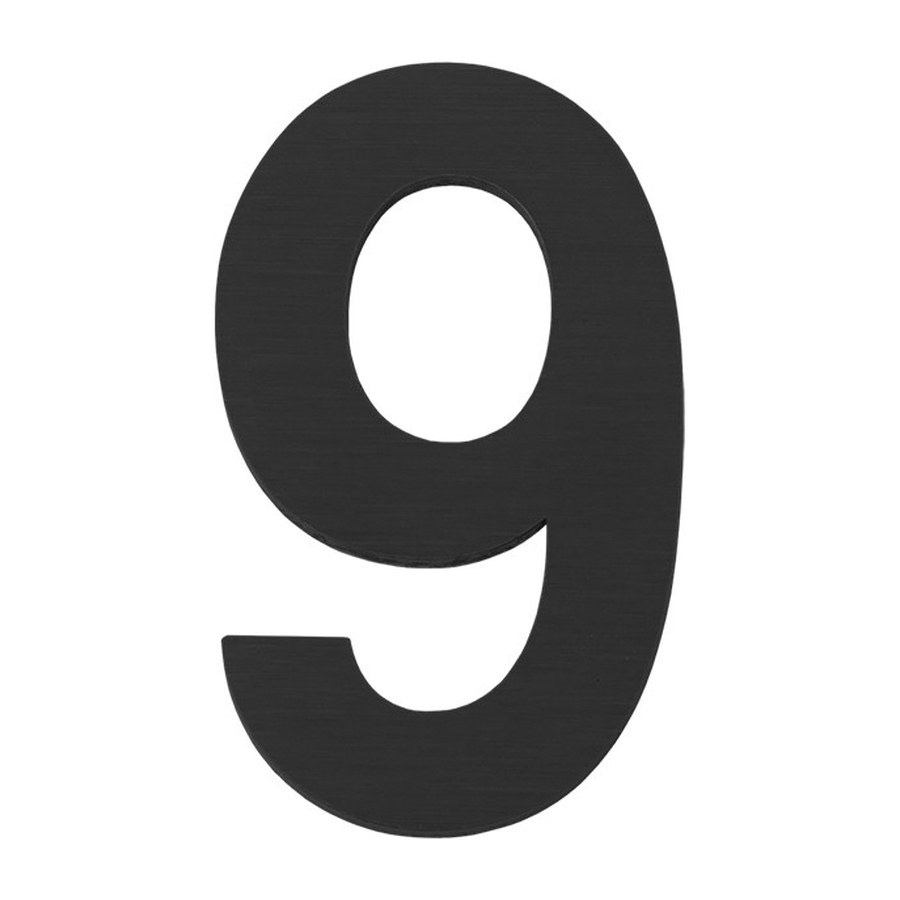 Цифра “9” самоклеящаяся SS304 (50х30) (FUARO) BL черный