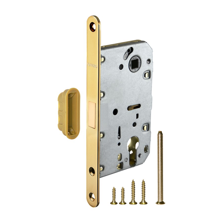 Корпус врезного замка MAGNM85C-50 (M85C-50) GOLD-24 – золото 24K