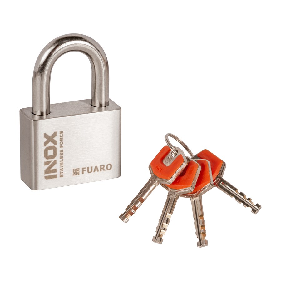 Замок навесной PL-INOX FORCE IF-50 4 key (дисковый ключ)