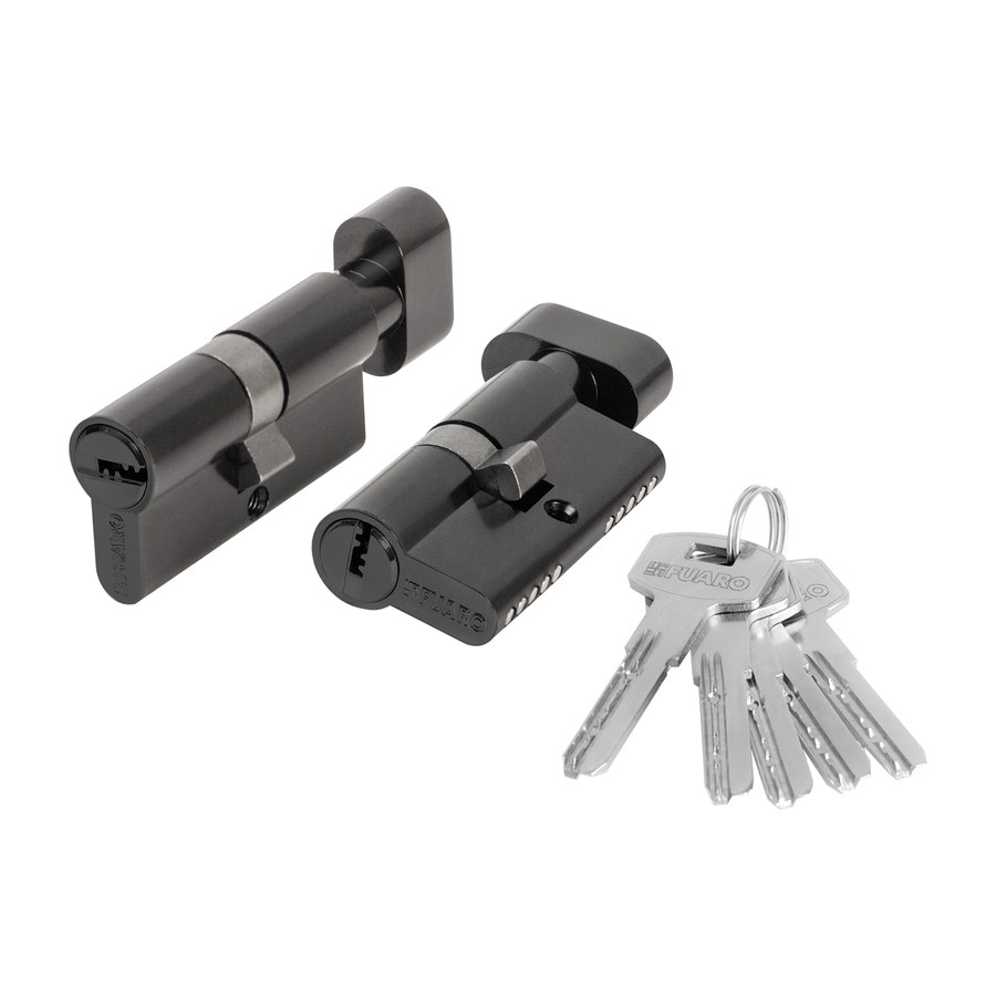 Цилиндровый механизм(200 ZM/80) 2000ZM Knob 80 (40+10+30) BL-24 черный 5Key с вертушкой