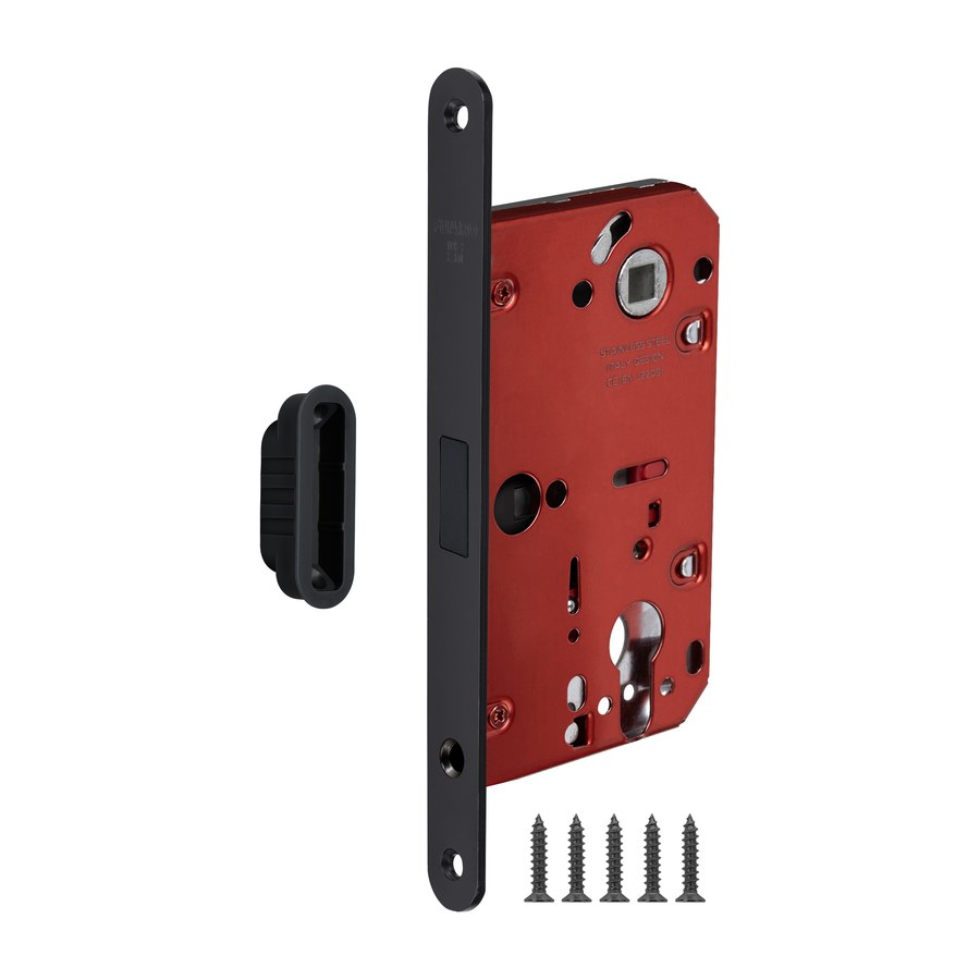 Корпус врезного замка MAGNM85C-50/BL INOX BL-24 черный (блистер)