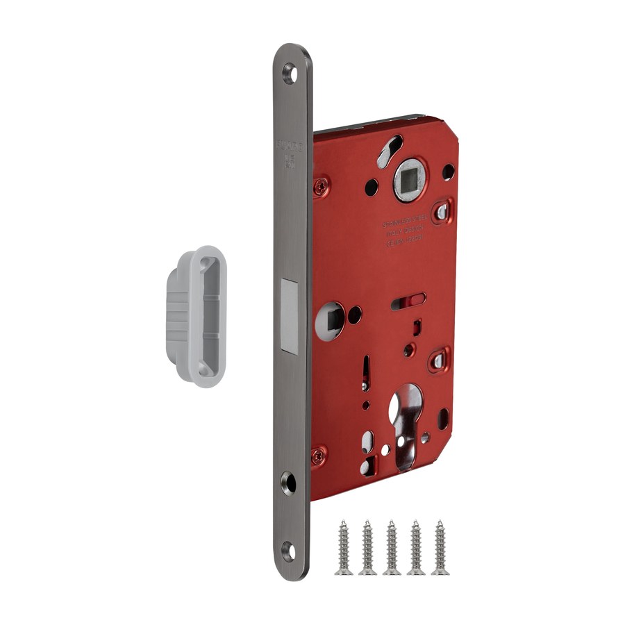 Дверная фурнитура Корпус врезного замка MAGNM85C-50/BL INOX GR-23 графит (блистер)