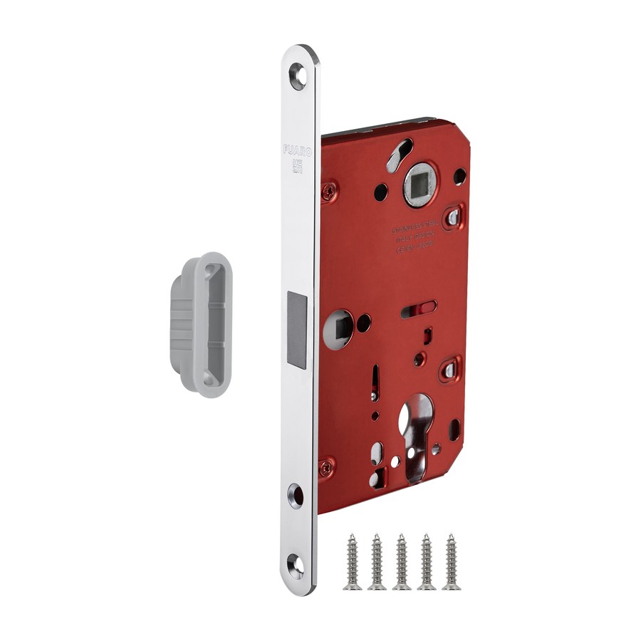 Корпус врезного замка MAGNM85C-50/BL INOX CP-8 хром (блистер)