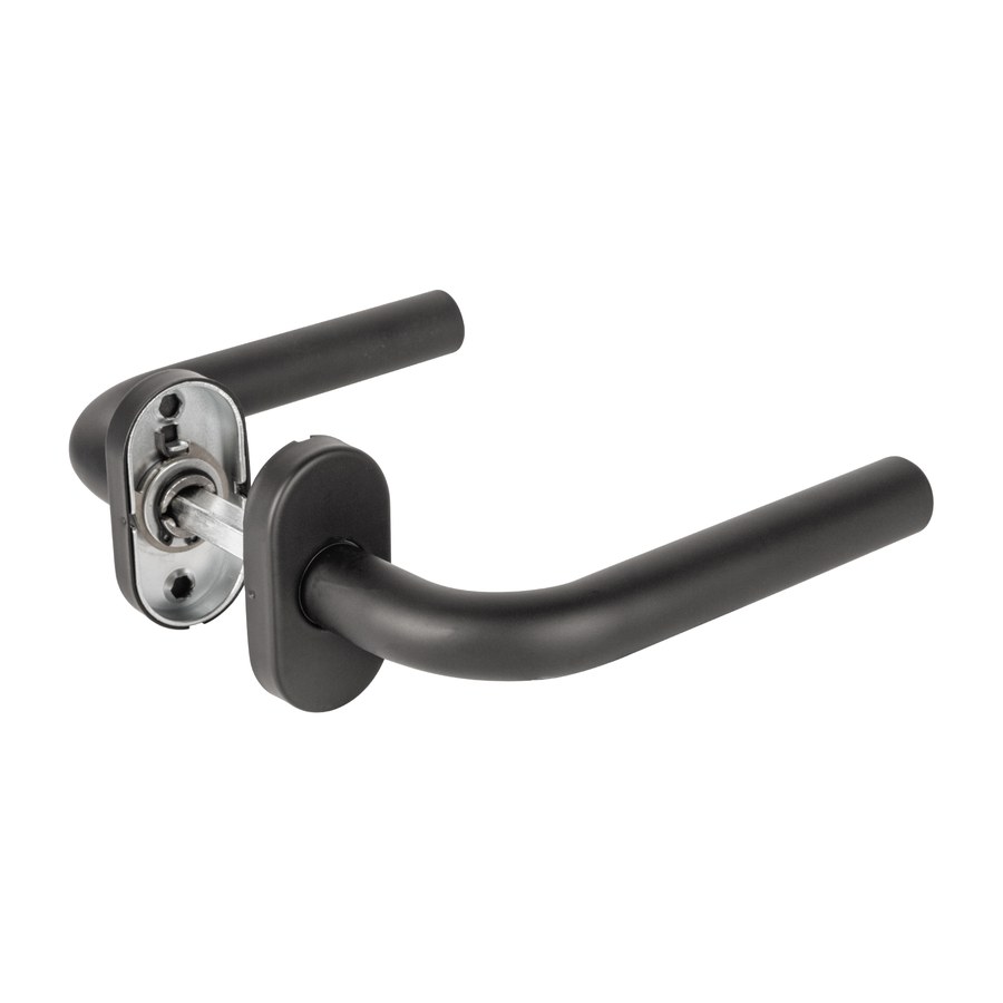 Ручка раздельная R.DSS201-0201P/19 INOX 201 BLACK (овальное основание)