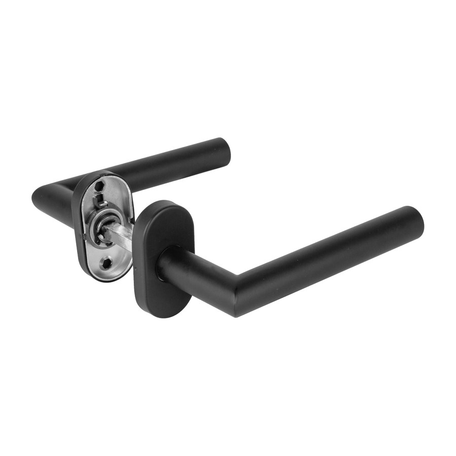Ручка раздельная R.DSS201-0204P/19 (DSS-0204P/19) INOX 201 BLACK (овальное основание)