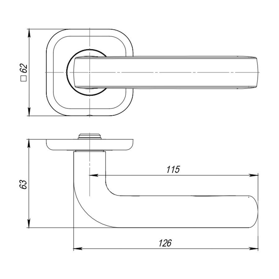 Ручка раздельная K.TRD62.TOROID.LITE BL-24 черный