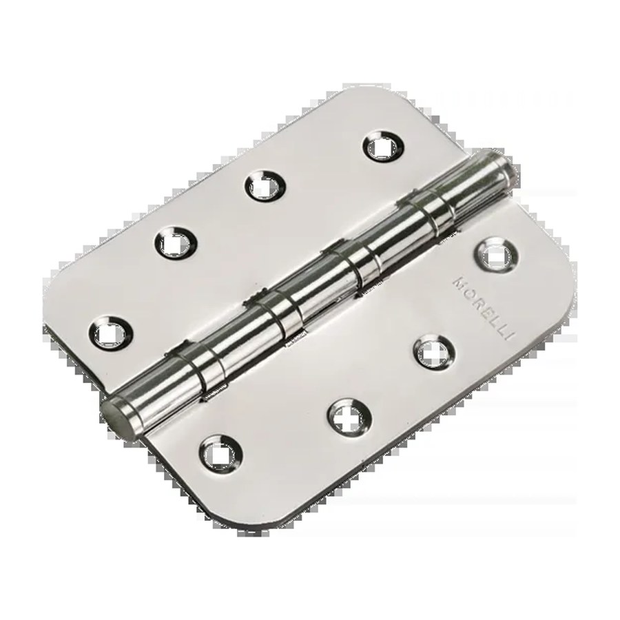 Петля карточная стальная разъемная MS-C 100X70X2.5-4BB SN универсальная с короной скругленная, врезная на круглой оси, вес полотна до 40 кг, цвет белый никель