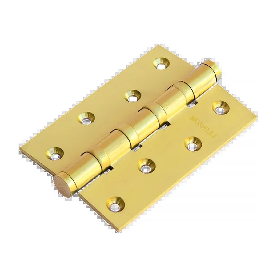 Петля карточная латунная разъемная MBU 100X70X3-4BB SG универсальная, врезная на круглой оси, вес полотна до 60 кг, цвет матовое золото
