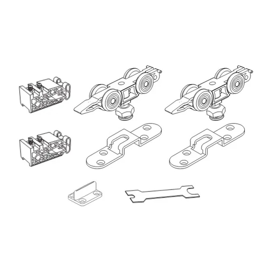 Комплект ролики-стопор STABLE SET V-2 160KG, вес полотна до 160 кг