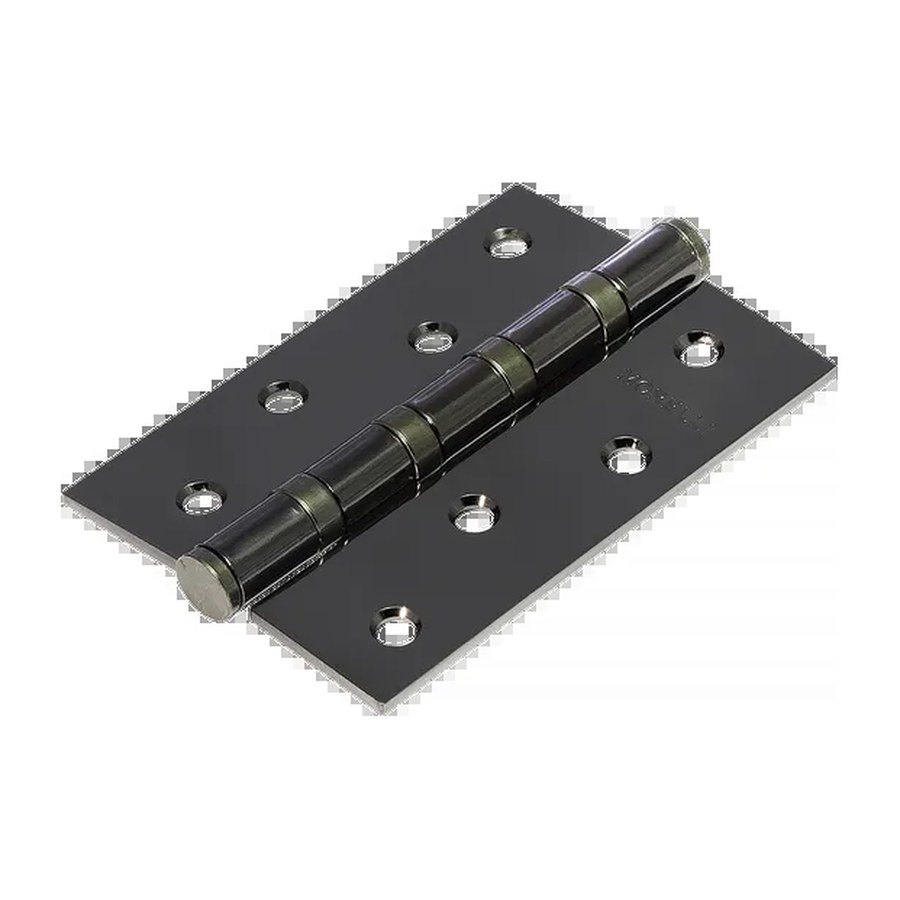 Петля карточная стальная MS 100X70X2.5-4BB BN универсальная, врезная на круглой оси, цвет черный никель
