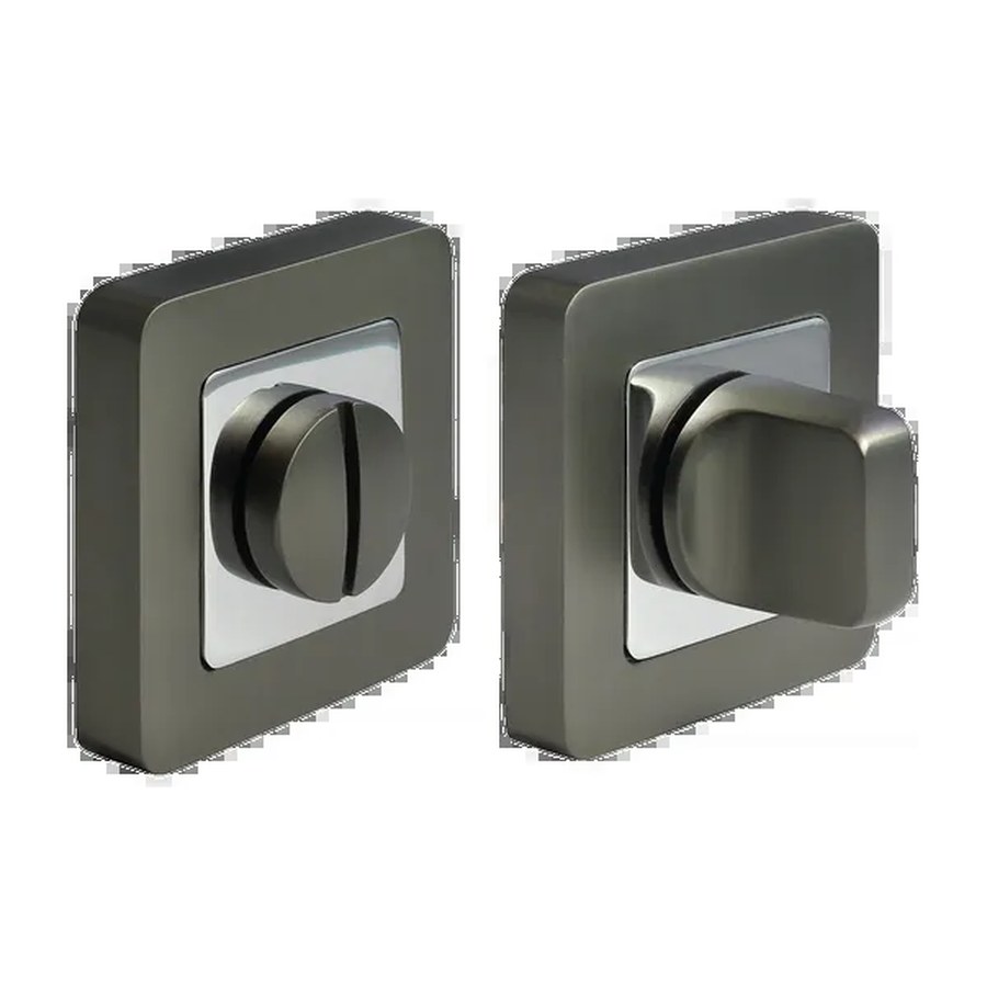 Завертка сантехническая MH-WC-S55 GR/PC на квадратной розетке цвет графит/хром