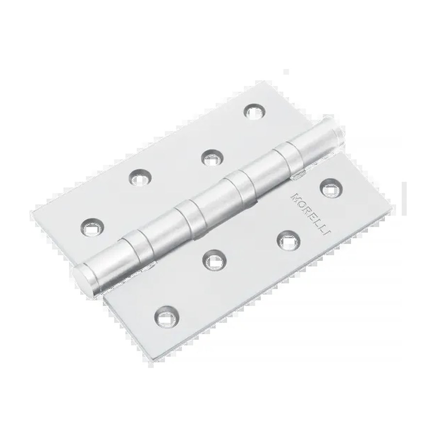 Петля карточная стальная MS 100X70X2.5-4BB W универсальная, врезная на круглой оси, вес полотна до 40 кг, цвет белый
