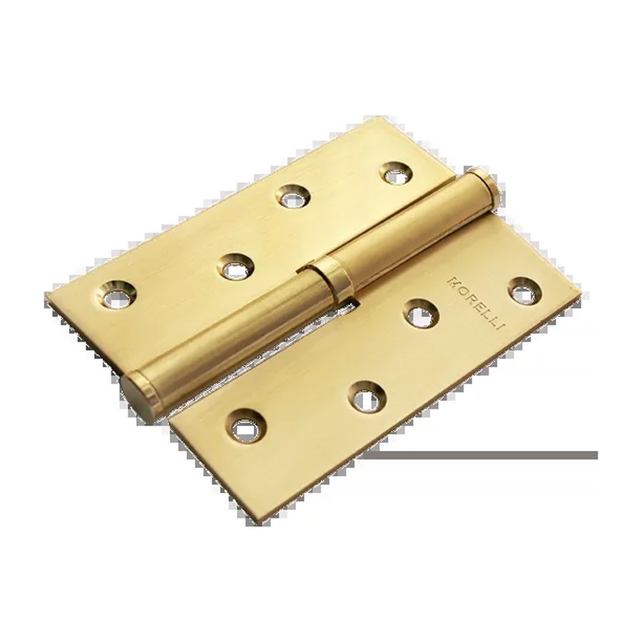 Петля карточная стальная разъемная MSND 100X70X2.5 SG R с подшипником правая, врезная на круглой оси, вес полотна до 40 кг, цвет матовое золото