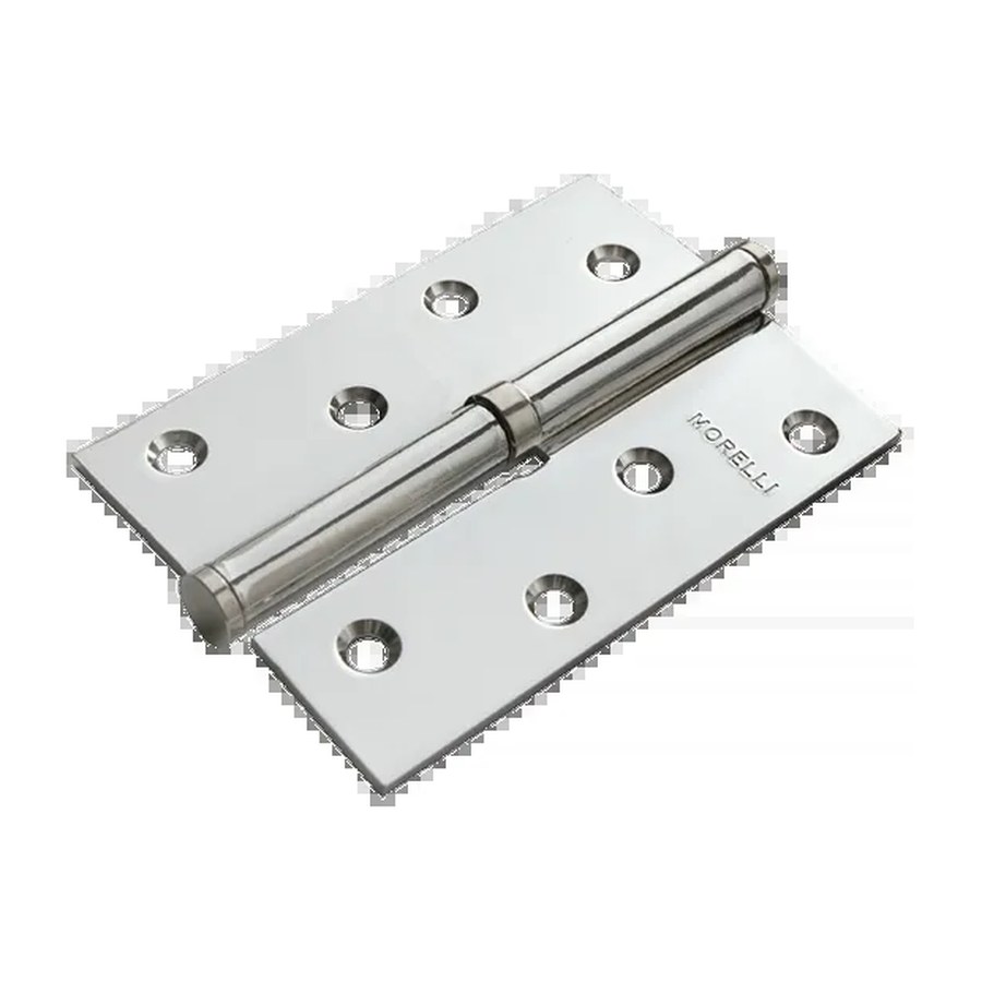 Петля карточная стальная разъемная MSND 100X70X2.5 SN R с подшипником правая, врезная на круглой оси, вес полотна до 40 кг, цвет белый никель
