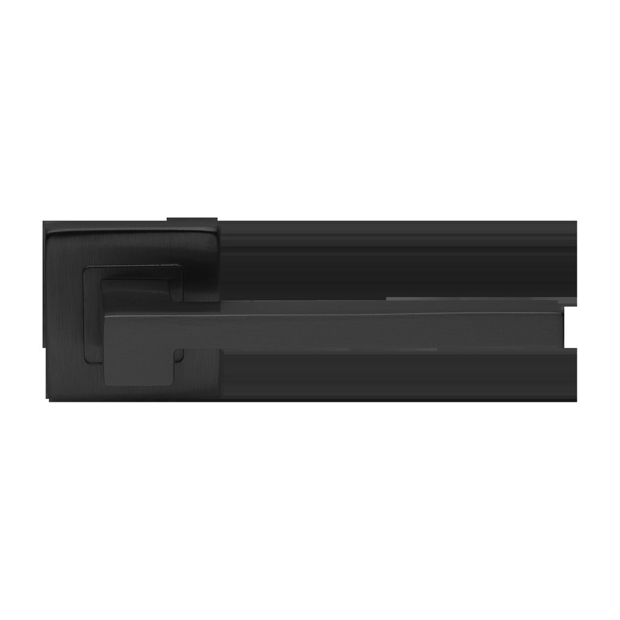 Ручка дверная STONE S3 NERO-ST на квадратной розетке цвет черный soft touch