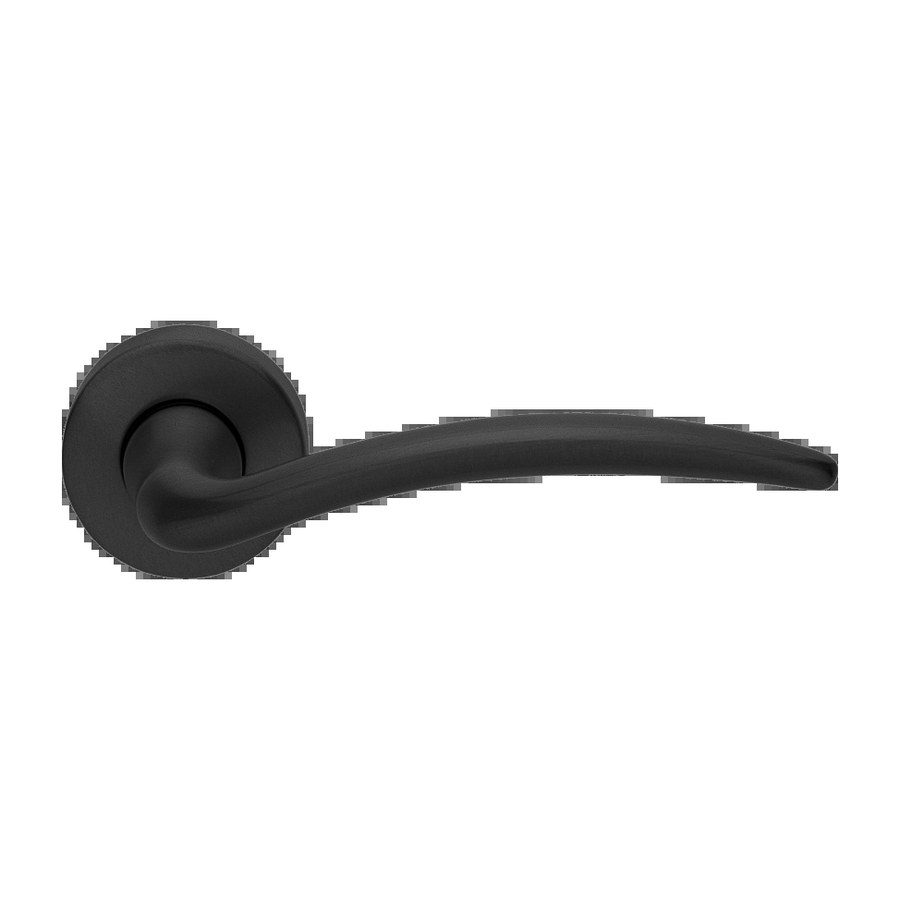 Ручка дверная MOGADOR R2 NERO-ST на круглой розетке,на круглой розетке цвет черный soft touch