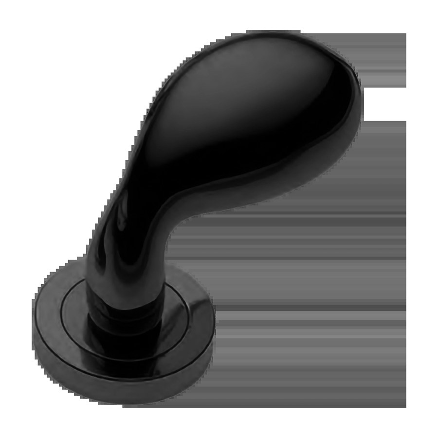 Ручка дверная AIR-2 R2 NERO-ST на круглой розетке,на круглой розетке цвет черный soft touch