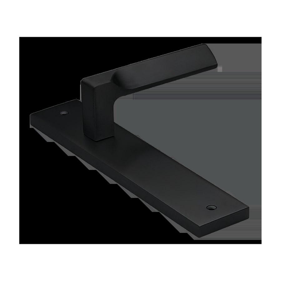 Ручка дверная FIORD PL NERO-ST на планке цвет черный soft touch