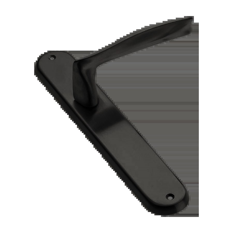 Ручка дверная WAVE PL NERO-ST на планке цвет черный soft touch