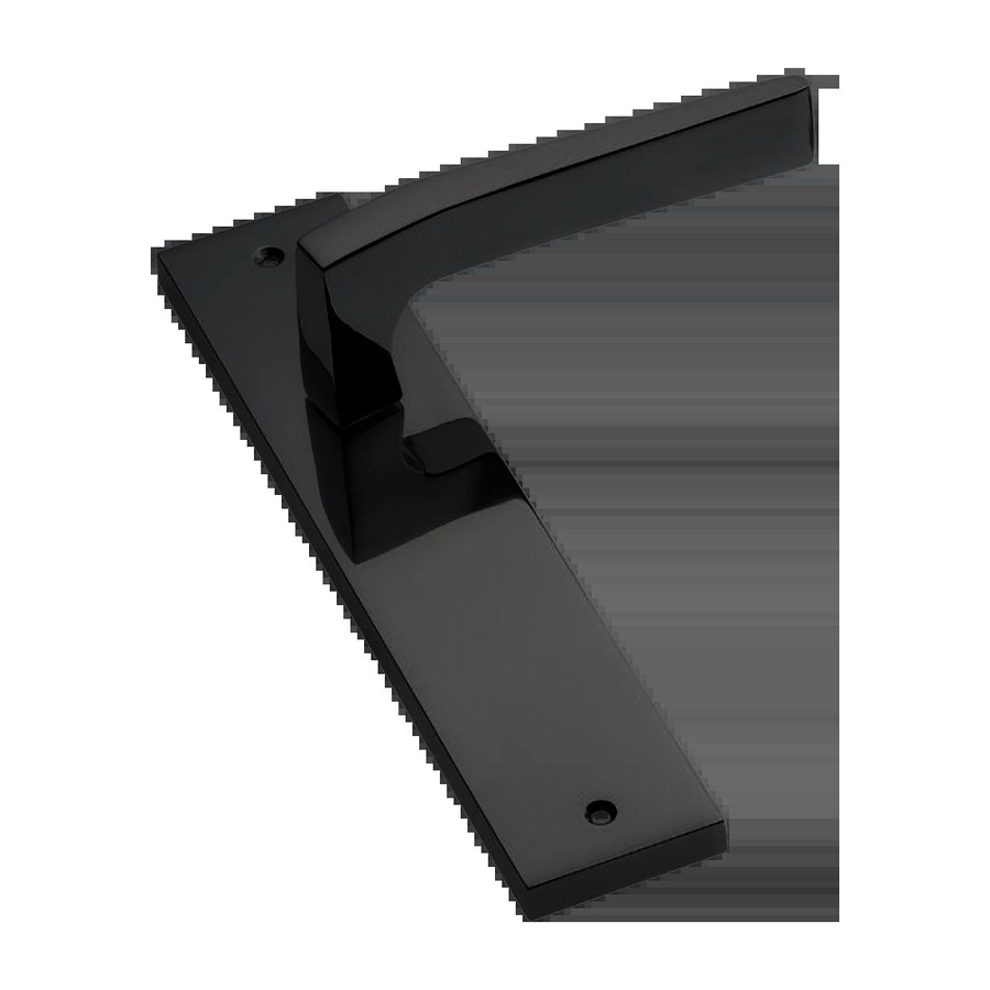 Дверная фурнитура Ручка дверная HILL PL NERO-ST на планке цвет черный soft touch