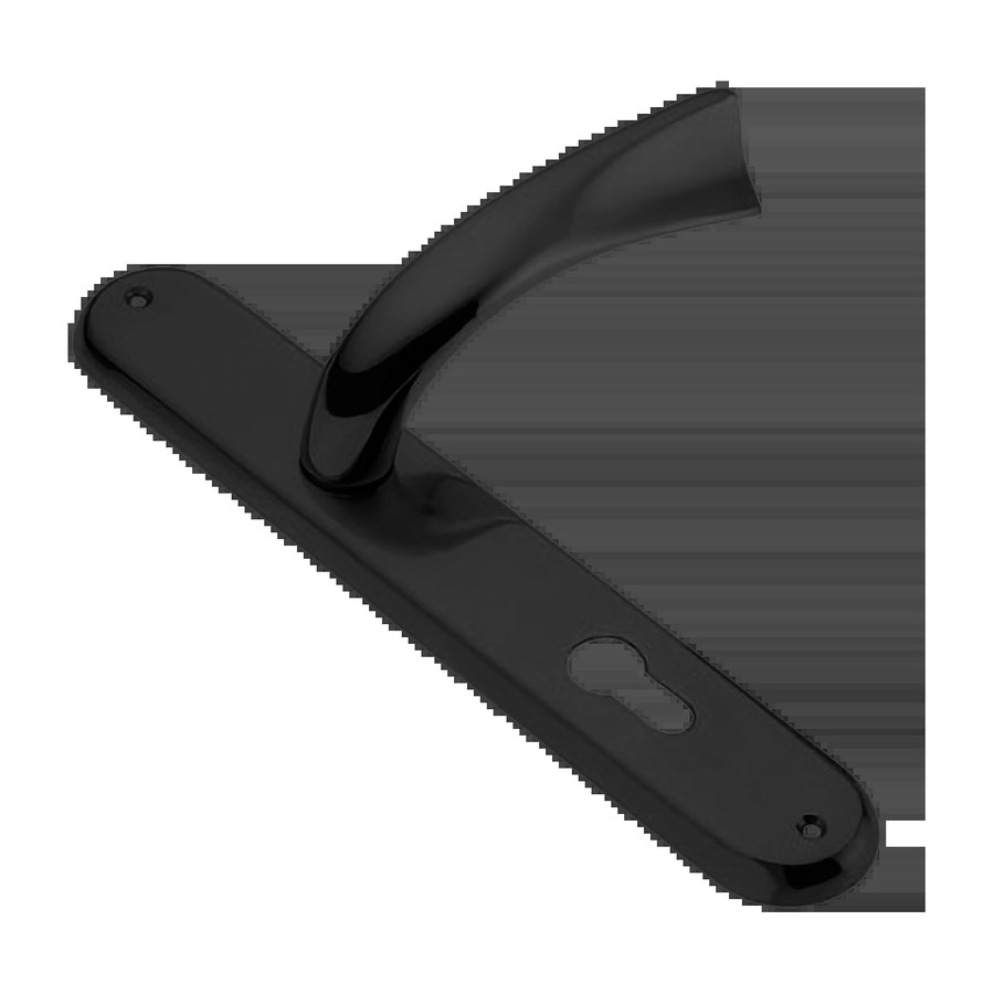 Дверная фурнитура Ручка дверная RAFT PL NERO-ST на планке цвет черный soft touch