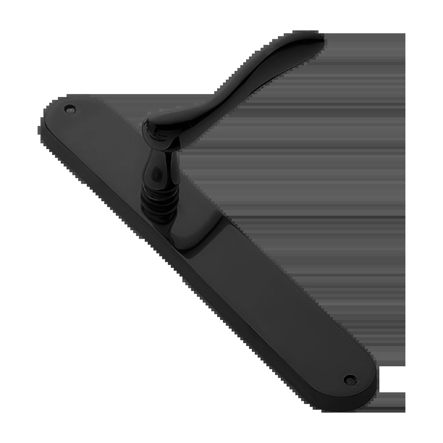 Дверная фурнитура Ручка дверная TOSCANA PL NERO-ST на планке цвет черный soft touch